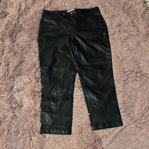 We The Free Pants - We The Free Black Leather Trousers